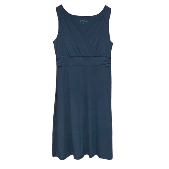 Eddie Bauer blue stretch athletic dress midi size medium - Picture 1 of 7